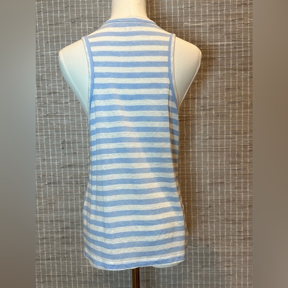 💜 FRAME RINGER ORGANIC LINEN STRIPE TANK TOP 💜 - Picture 4 of 7